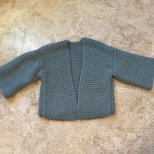 Knitted and Knotted Cozy Blue Knit Chunky Cardigan - New!